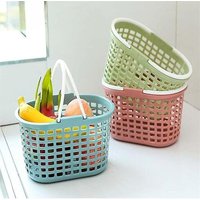 Lot de 3 paniers de rangement polyvalents avec poignées pour salle de bain, cuisine et bureau - Durables et élégants