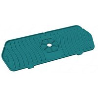 Tapis anti-éclaboussures en silicone pour évier 35,4 x 14,8 cm ¿ Récupérateur d'égouttement facile à nettoyer pour robinets de cuisine et de salle de