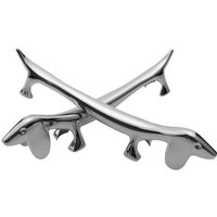 Lot de 6 repose-baguettes en forme de teckel - Supports à ustensiles en alliage de zinc - Compatible lave-vaisselle
