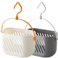 Lot de 2 paniers de rangement muraux élégants pour salle de bain et cuisine