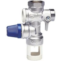 Groupe de sécurité vertical Thermador GSI15 chromé avec siège inox 1/2" pour chauffe-eau