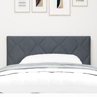 Têtière LED vidaXL avec design en blocs de diamant gris foncé, 100 cm, Têtière vidaXL avec design en blocs de diamant gris foncé, 100 cm