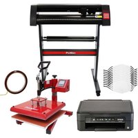 10 Masques, Presse à Chaud Swing, Imprimante, Plotter de Découpe Vinyle & Signcut Pro