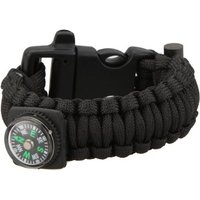 Corde Multicolore De Bracelet De Survie De Kit D'urgence De Corde De Parachute De Paracorde Avec Le Sifflet, Noir