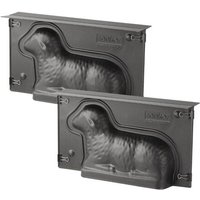 Zenker 9916850 Lot De 2 Moules 3d En Forme D'agneau Pascal Pour Pâques, Moule À Gâteau De Pâques, Moule À Gâteau 3d, Moule Lamala, Acier, 27,5 X 15 X
