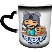 Thinknoodles Tasse À Café, Tasse À Thé, Tasse Tendance En Céramique À Couleur Changeante, Tasse Fantaisie Sensible À La Chaleur Avec Motif Unique,