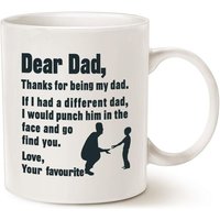 Tasse À Café Drôle Pour Papa, Cher Papa, Merci D'être Mon Père, Aimez Votre Meilleur Gag Préféré Pour Papa, Père, Grand-Père, Blanc