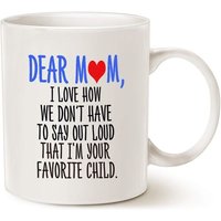 Tasse À Café Drôle De Cadeaux De Noël Pour Maman, Chère Maman, Je Suis Votre Tasse À Café Pour Enfant Préféré, Meilleur Cadeau De Fête Des Mères Pour