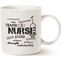 Tasse À Café Avec Attributs De Fierté D'infirmière, Meilleurs Cadeaux Uniques Pour La Journée D'infirmière, Tasse En Porcelaine Blanche 11 Oz