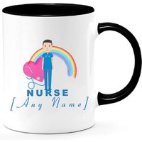 Tasse D'infirmière Masculine - Cadeau Personnalisé Tasse D'infirmière Masculine Tasse Bleu Hôpital Étudiant En Médecine