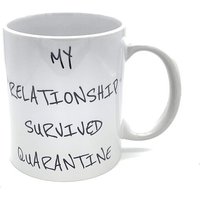 Ma Relation A Survécu À La Quarantaine Mug Imprimé Double Face 11 Oz (Rouge) - Blanc