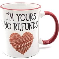 Tasses De Saint-Valentin, Double Face, 11 Oz, Supermugz (Mon Bouton Préféré) - Je Suis À Toi, Aucun Remboursement