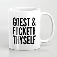 Goest And Fucketh Thyself Tasses Avec Dictons Idée De Cadeau De Noël Unique Pour Hommes Et Femmes Citation Tasse À Café Cadeaux Pour Papa Mari