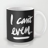 Je Ne Peux Même Pas ? C Tasse À Café Ou À Thé À Encre Blanche Nouveauté Géramique Tasse Cadeau Drôle Tasse À Café De 11 Onces