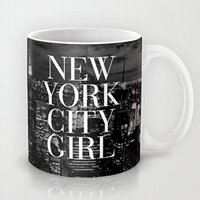 New York City Girl Noir Et Blanc Skyline Vogue Typographie Tasse À Café Chaud 11 Oz. Tasse Drôle Geramic Tasse Personnalisée