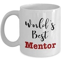 Tasse À Café/Tasse Amusante En Céramique Blanche De 11 Oz Sur Le Thème Du Meilleur Mentor Du Monde.
