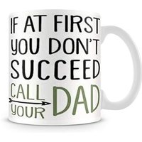 Cadeau Pour Papa ? Si Au Début Vous Ne Réussissez Pas, Appelez Votre Papa, Tasse À Café Papa, Cadeau Papa De La Part De Sa Fille, Cadeau Amusant Pour