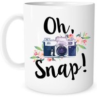 Oh, Snap ! Tasse D?Appareil Photo - Tasse À Café Ou À Thé En Céramique Blanche De 11 Onces