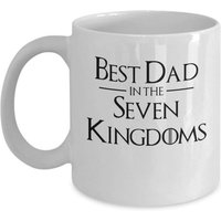 Tasse À Café Meilleur Papa Des Sept Royaumes (Blanc) 11 Oz Drôle Game Of Thrones Grand-Père Fête Des Pères Papa Cadeau Marchandise Accessoires