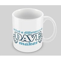 Hiros®Quelle Différence A Dave Fait Une Tasse, Nouveauté Drôle Tasse En Céramique De 11 Oz, Cadeau De Noël, Cadeau D'anniversaire, Cadeau Pour Tout
