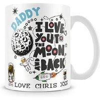 Tasse Personnalisée Sur Le Thème De La Fête Des Pères, Papa, Je T'aime Jusqu'à La Lune Et Retour, Idée Cadeau Personnalisée D'anniversaire, De Noël,