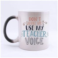Tasses À Café Pour Professeur, Ne Me Faites Pas Utiliser Ma Voix De Professeur, Tasse De Morphing Sensible À La Chaleur, Changement De Couleur, Tasse