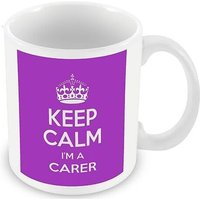 Keep Calm I'm A Carer (Purple) Mug / Cup (Choisissez De Personnaliser Avec N'importe Quel Nom, Photo, Message Ou Couleur) - Bureau De Nouveauté Et