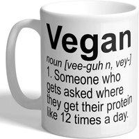 Betteraves Funny Vegan Definiton - Quelqu'un À Qui On Demande Où Il Obtient Ses Protéines. - Tasse