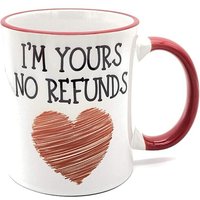 Tasses De Saint-Valentin, Double Face, 11 Oz, Supermugz (Mon Bouton Préféré) - Je Suis À Toi, Aucun Remboursement