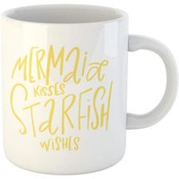 Tasse À Café Lettrage Dessiné À La Main Sirènes Baisers Étoile De Mer Souhaits Inspiration Motivation Sirène Tasse À Thé En Céramique Tasses Cadeau