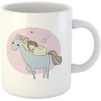 Mug Cupoffee Mug Tasse À Thé En Cupéramique Animaux Colorés Fille Endormie Et Licorne Pour Enfants Pyjamas L'heure De Dormir Bonne Nuit Fais De Beaux