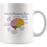 Atlas Du Cerveau D'un Pharmacien Déclaration Inspirante Cadeaux Pour Diplômés En Technologie Pharmaceutique Pour Les Étudiants En École De Pharmacie