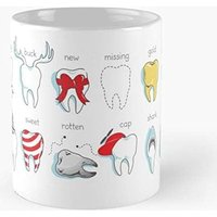 Dents Dentaire Dentiste Dent-Meilleure Tasse Tasses Drôle Mignon Bureau Définitions Orthodontiste Bretelles Blague Art Original Ortho Lol Soins