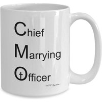 Tasse De Célébrant De Mariage, Tasse À Café De Célébrant De Mariage, Chrétien Avec Croix, Officier De Mariage En Chef, Cadeau Pour Ministre, Pasteur,