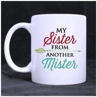 Lah Gift Idea Motivation Sister From Another Mister Funny Quote Coffee Mug,11 Ounce Ceramic White Mugs