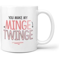 You Make My Minge Twinge Relationship Gifts Novelty Ceramic Gift Mug - Kingam