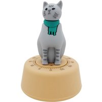 Minuterie Minuterie De Cuisine Mécanique En Forme De Chat En Forme De Chat(Gris)