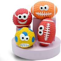 Lot De 4 Jouets Couineurs Pour Chien, Jouets Interactifs En Caoutchouc Latex Pour Chien, Balles Rebondissantes Souples Pour Animaux De Compagnie De