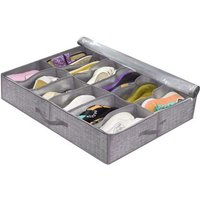 Cadre De Lit Pliable En Intissé (Croix Noire), Grand Coffre De Rangement, Sac De Rangement Meuble À Chaussures Avec Poignée Et Fenêtre Transparente