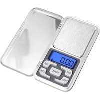 Balance De Cuisine De Précision, 0.01g - 500g, Mini Balance Alimentaire Multifonctionnelle Avec Affichage Led Et Fonction Tare, Balance Électronique
