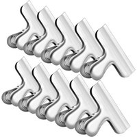 10 Pcs3" Stainless Steel Bag Clips Food Preserving Clips Food Packaging Closure Bags Perfect For Kitchen Home Or Office Use