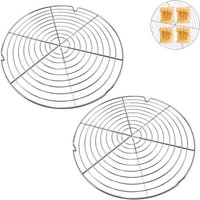 Jeu De 2 Grilles De Refroidissement Pour Gâteaux Ronds