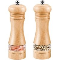 Set De 2, Moulin À Sel Et Poivre, Salière Et Poivrière En Bois, Moulin À Épices Réglable Avec Céramique, Moulin À Poivre Classique, Moulin À Épices