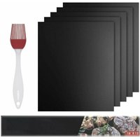 Lechuang ?Tapis De Cuisson, Set De 5 Bbq Tapis De Cuisson Pinceau En Silicone Barbecue Four