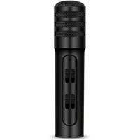 Microphone À Condensateur BGN-C7 Double Téléphone Mobile Karaoké Microphone De Chant En Direct Carte Son Intégrée - Noir