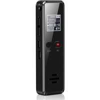 Enregistreur vocal numérique, Dictaphone 8GB avec boîtier métallique et code d'activation vocale, Enregistreur audio USB C pour les conférences