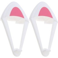 Blanc - 1 paire d'écouteurs supra-auriculaires en silicone en forme de chat avec de jolies sangles décoratives réglables pour un casque de jeu vidéo