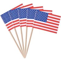 Mini Drapeau Cure-Dent 100 Pcs Drapeau Américain Cake Pick Événements Internationaux Cocktail Bâton Drapeau Fruits Fruit Food Pick