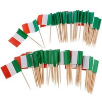 Mini Drapeaux Pour Cure-Dents 100 Pièces Drapeau Italien Pics À Gâteau Événements Internationaux Bâtons À Cocktail Drapeaux Fruits Pics À Aliments
