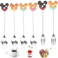 6 Pcs Cuillère À Café Petite Cuillère À Dessert Petite Cuillère À Café Longue Cuillères À Café En Acier Inoxydable Petite Cuillère À Café Fantaisie